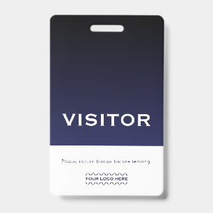 Corporate Logo Besucher Abzeichen Navy Blue Ausweis