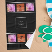 Corporate Logo Foto Collage Schwarz-weiß Handtuch