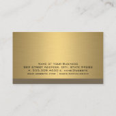 Corporate Logo | Gold Metallic Visitenkarte (Rückseite)