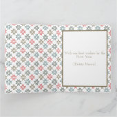 Corporate Logo Holiday Poinsettia, Elegant Festiva Karte (Innenseite)