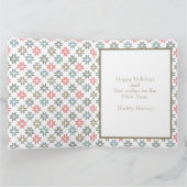 Corporate Logo Holiday Poinsettia, Elegante Modern Karte (Innenseite)