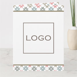 Corporate Logo Holiday Poinsettia, Elegante Modern Karte