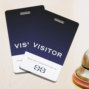 Corporate Logo Navy Blue Visier Abzeichen Ausweis