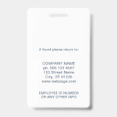 Corporate Logo Photo Custom Employee ID Ausweis (Back)