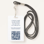 Corporate Logo Photo Custom Employee ID Ausweis (Rückseite mit Schlüsselband)