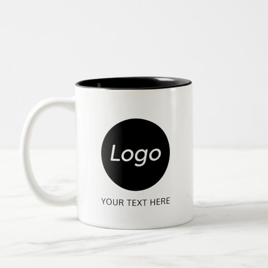 Corporate-Logo-Tasse für Unternehmen Zweifarbige Tasse (Links)