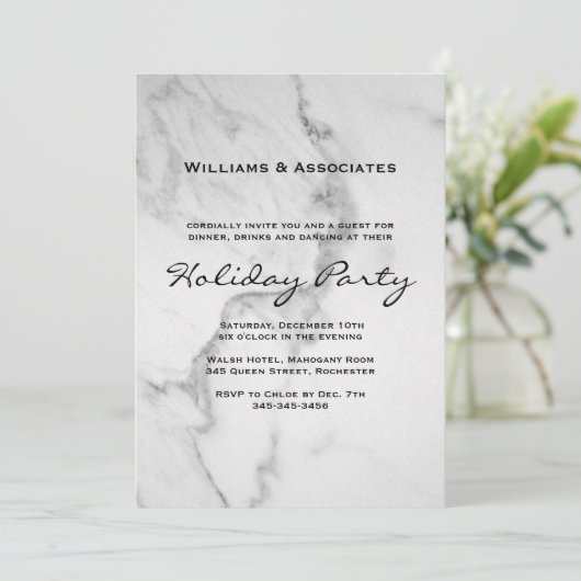 Corporate Marmor Feier Einladung (Stehend Vorderseite)