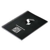 Corporate Matt Black and White Minimalistisch Prom Notizblock (Linke Seite)