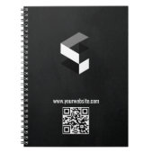 Corporate Matt Black and White Minimalistisch Prom Notizblock (Vorderseite)