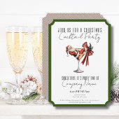 Corporate Minimalist Santa Cocktail Christmas Einladung
