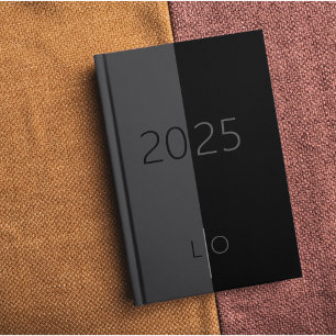 Corporate Minimalistisch Black Business Year Plane Planer