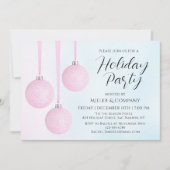 Corporate Modern Script Holiday Weihnachten Party Einladung (Vorderseite)
