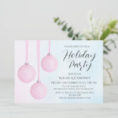 Corporate Modern Script Holiday Weihnachten Party Einladung (Stehend Vorderseite)