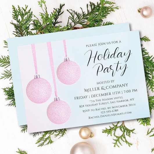 Corporate Modern Script Holiday Weihnachten Party Einladung