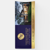 Corporate Navy & Gold Logo Advert Business Foto Banner (Vertikal)