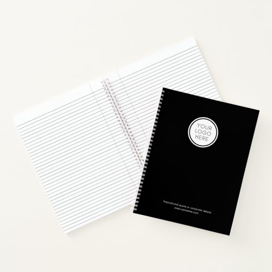 Corporate Notebook mit Logo und Business-Infos Notizblock (Innenseite)