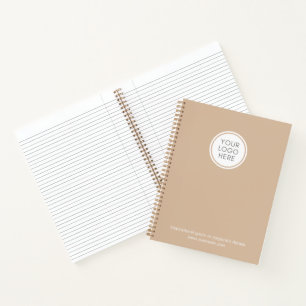 Corporate Notebook mit Logo und Business-Infos Notizblock