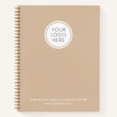 Corporate Notebook mit Logo und Business-Infos Notizblock (Vorderseite)