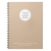 Corporate Notebook mit Logo und Business-Infos Notizblock (Vorderseite)