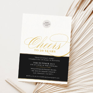 CORPORATE PARTY elegante Business jubelt Goldschwa Einladung
