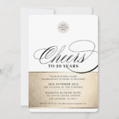 CORPORATE PARTY elegante Business jubelt Schwarzgo Einladung (Vorderseite)