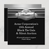 Corporate Party Fund der Black Krawatte - Veransta Einladung (Vorne/Hinten)
