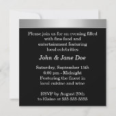 Corporate Party Fund der Black Krawatte - Veransta Einladung (Rückseite)