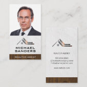 Corporate Real Anwesen | Geschäftsmann mit Brille Visitenkarte (Vorne/Hinten)