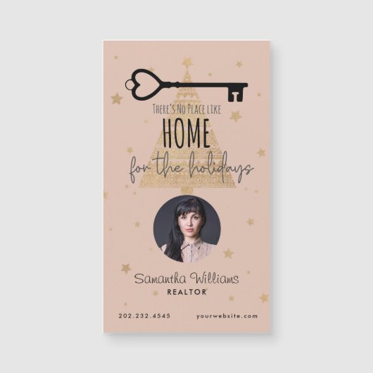 Corporate Real Anwesen Realtor Holiday Post Card Magnetkarte (Vorderseite)