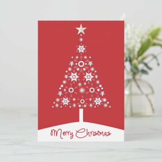 Corporate Red Frohe Weihnachtsbaum (Stehend Vorderseite)