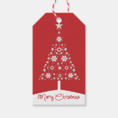 Corporate Red Frohe Weihnachtsbaum Geschenkanhänger (Vorderseite)