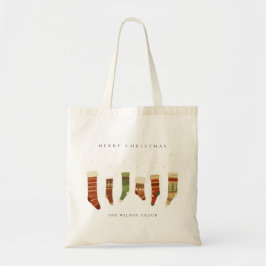 CORPORATE RED GREEN CHRISTMAS STRUMPF STAR DECOR TRAGETASCHE