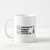 Corporate Robot Mode – Funny Office Mug Kaffeetasse (Links)