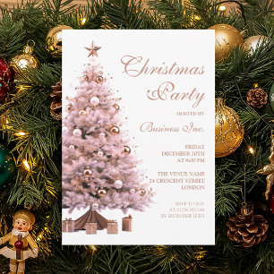 Corporate Rose Goldene Weihnachtsfeier Einladung