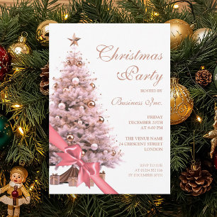 Corporate Rose Goldene Weihnachtsfeier Einladung