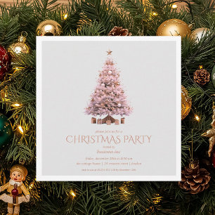 Corporate Rose Goldene Weihnachtsfeier Einladung