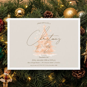 Corporate Rose Goldene Weihnachtsfeier Einladung
