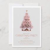 Corporate Rose Goldene Weihnachtsfeier Einladung (Vorderseite)