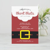 Corporate Secret Santa Gift Exchange Party Einladung (Stehend Vorderseite)