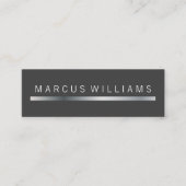 Corporate Silver Bar Accent Mini Visitenkarte (Vorderseite)