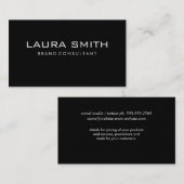 Corporate Simple | Schwarz/Grau Visitenkarte (Vorne/Hinten)