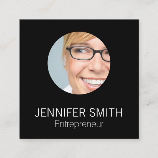 Corporate Sleek Quadratische Visitenkarte (Vorderseite)