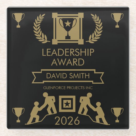 Corporate Staff Ledership Award Glasuntersetzer (Vorderseite)