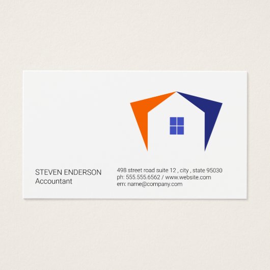 Corporate Style | Zuhause-Symbol | Real Anwesen (Vorderseite)