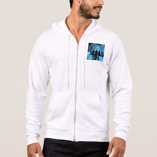 Corporate Team Silhouette Futuristic Business Hoodie (Vorderseite)