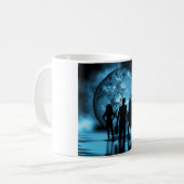 Corporate Team Silhouette Futuristic Business Kaffeetasse (Vorderseite Links)