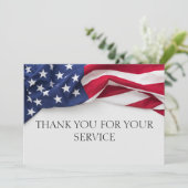 Corporate THANK YOU Veterans US Flag Printable Dankeskarte (Stehend Vorderseite)