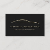 Corporate Transportation QR Code Black & Gold Visitenkarte (Vorderseite)
