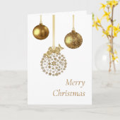 Corporate Weihnachtskarte mit Ornamenten und Vers. Karte (Gelbe Blume)