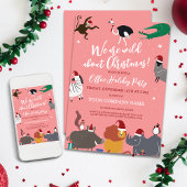 Corporate Wildlife Animals Weihnachtsfest Party Einladung